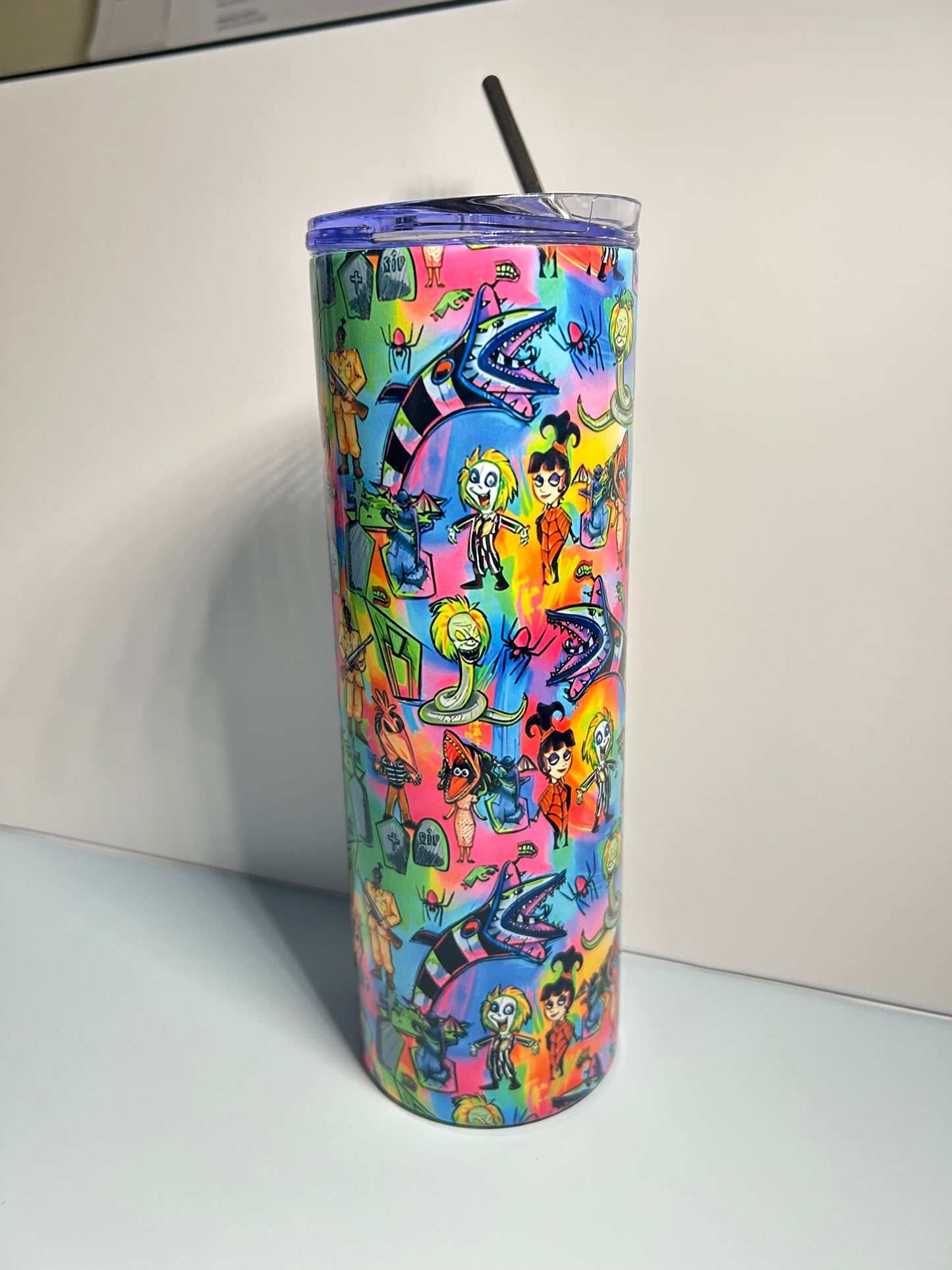 Beetlejuice Inspired Tumbler